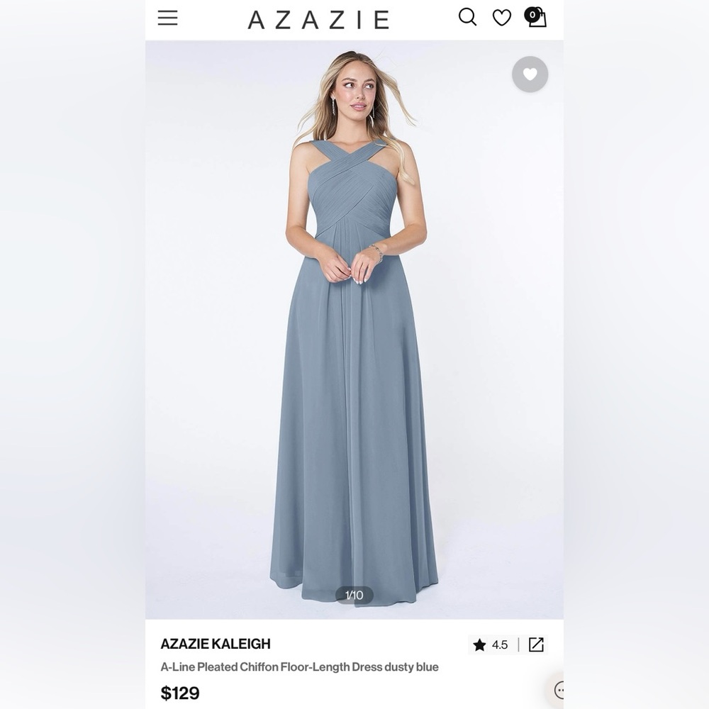 Azazie Kaleigh in Dusty Blue